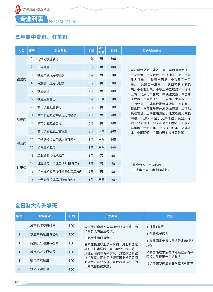 石家庄铁路学校招生简章